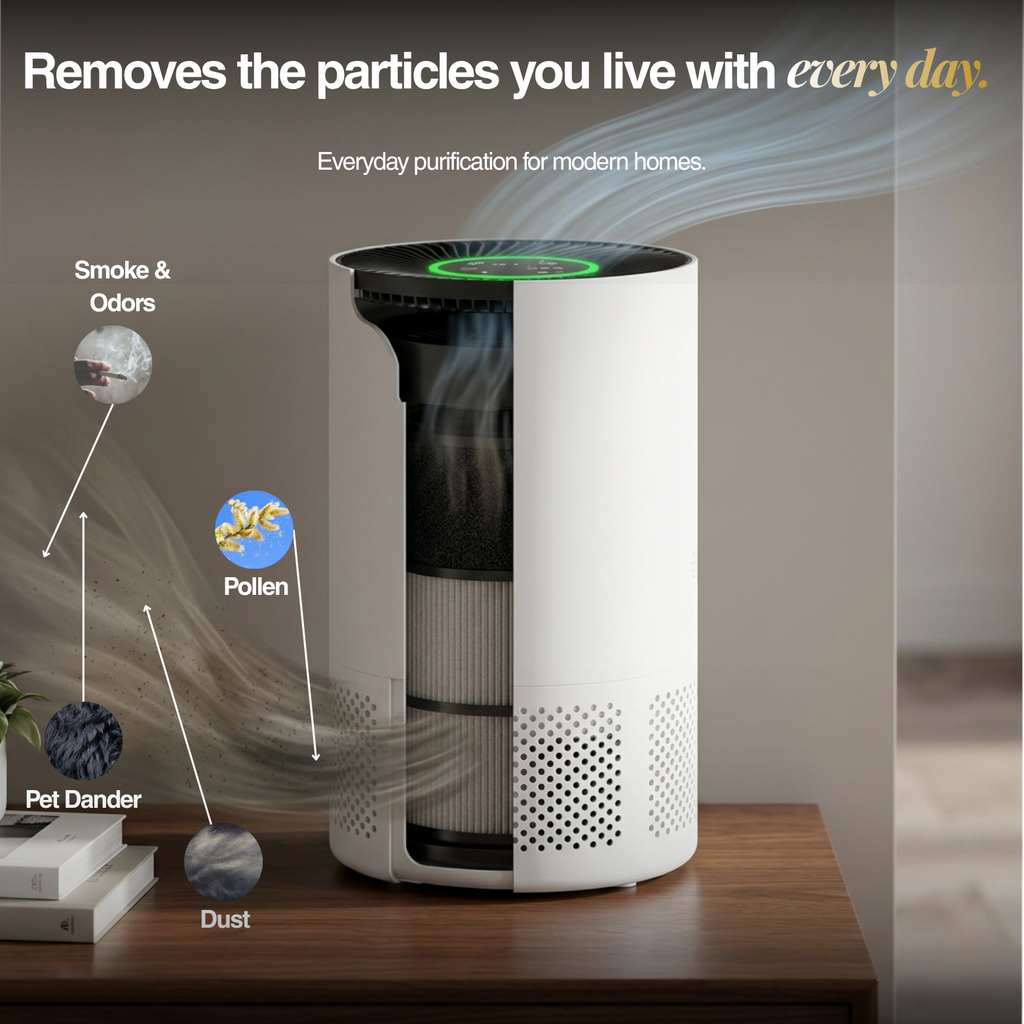 Oxyra 100 — Smart Air Purifier with WiFi & App Control | True HEPA H13 for Bedrooms